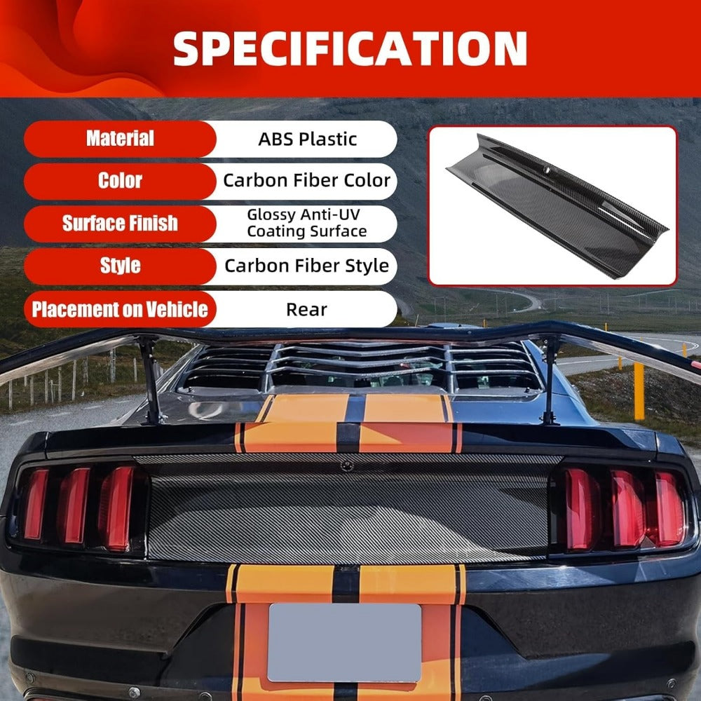 Carbon Fiber style REAR Decklid for 2015-2024 Mustang s550
