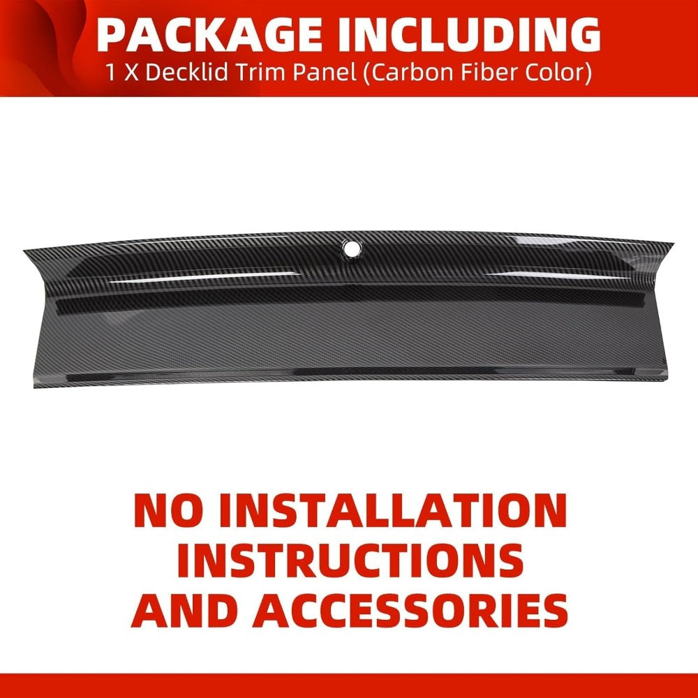 Carbon Fiber style REAR Decklid for 2015-2024 Mustang s550
