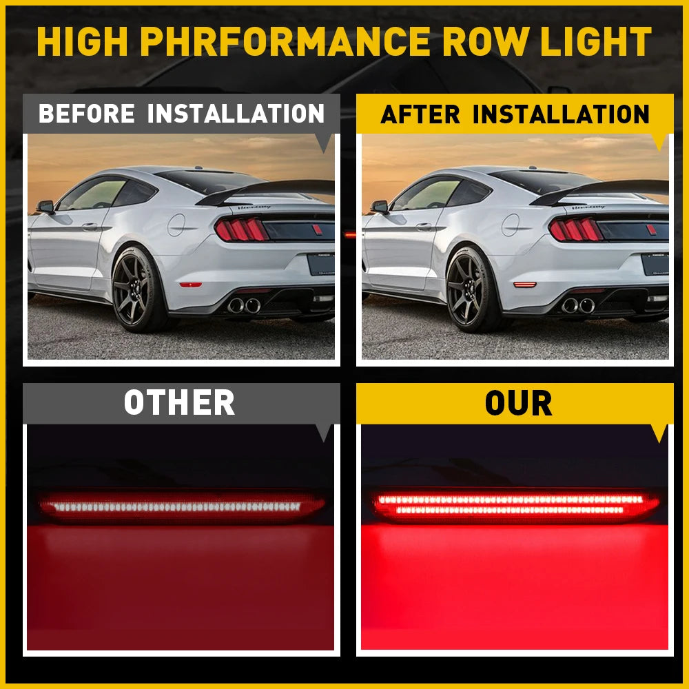 2015-2024 Mustang S550 Side marker LED lights (SMOKE BLACK with RED LEDs) LIMITED TIME ONLY