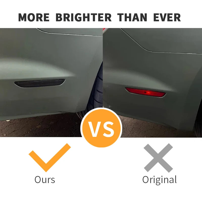 2015-2024 Mustang S550 LED Rear sidemarker lights (SMOKE BLACK with RED LEDs)